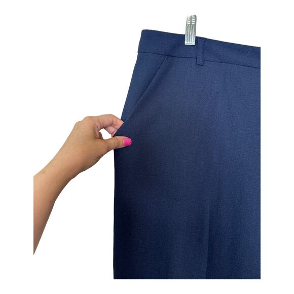 Asos navy blue flat front pants size 14 - Picture 6 of 9